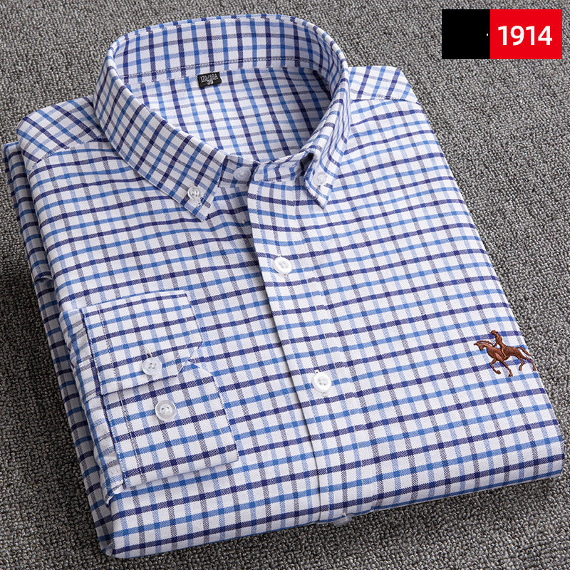 Chemise “Style Polo Club” – Rayures Élégantes Multicolores