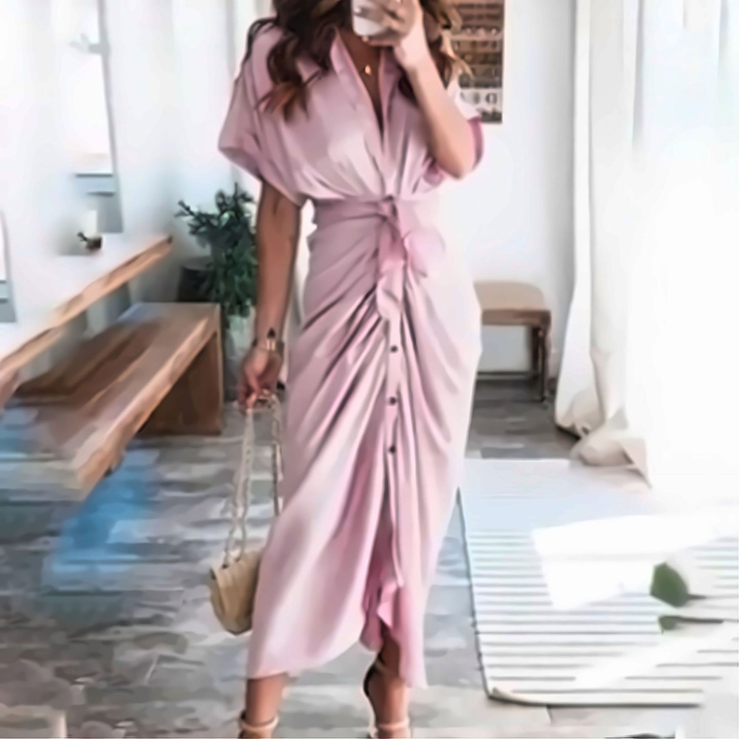 Women's Elegant Long Coat – Tailored Fit Fall/Winter Trend