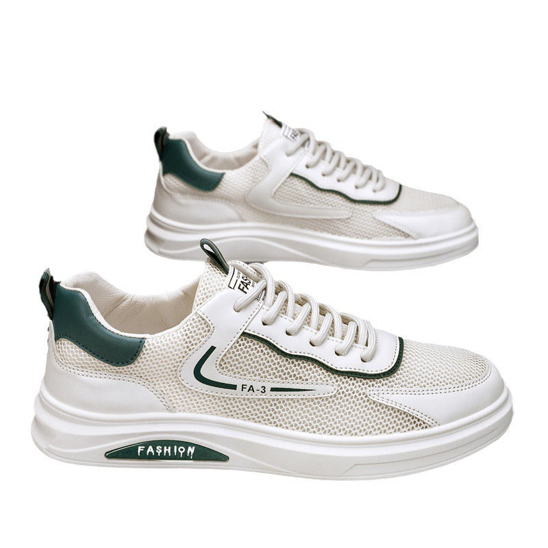 Sneakers femme blanches à empiècements mesh – Style respirant & tendance