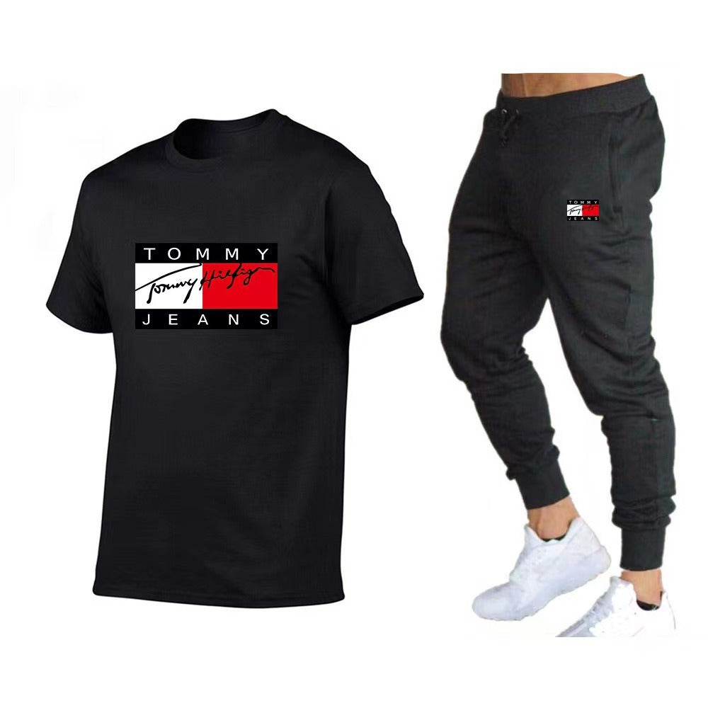 Ensemble décontracté homme – T-shirt + Jogging “Tommy Jeans Style