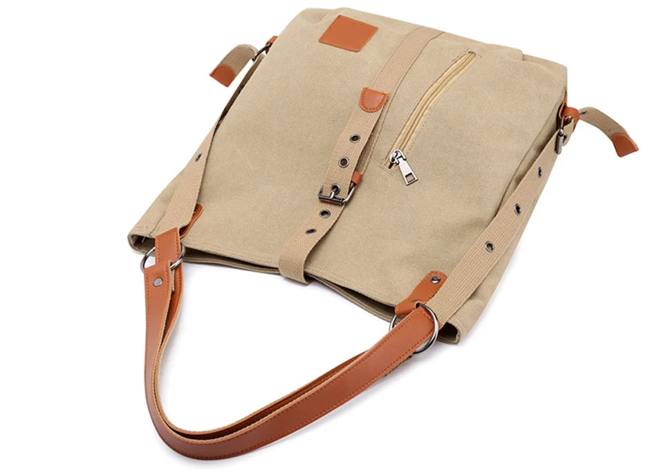 Sac à Dos Femme Multifonction en Toile – Grande Capacité Études & Voyages