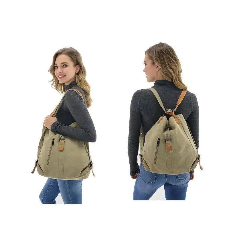 Sac à Dos Femme Multifonction en Toile – Grande Capacité Études & Voyages