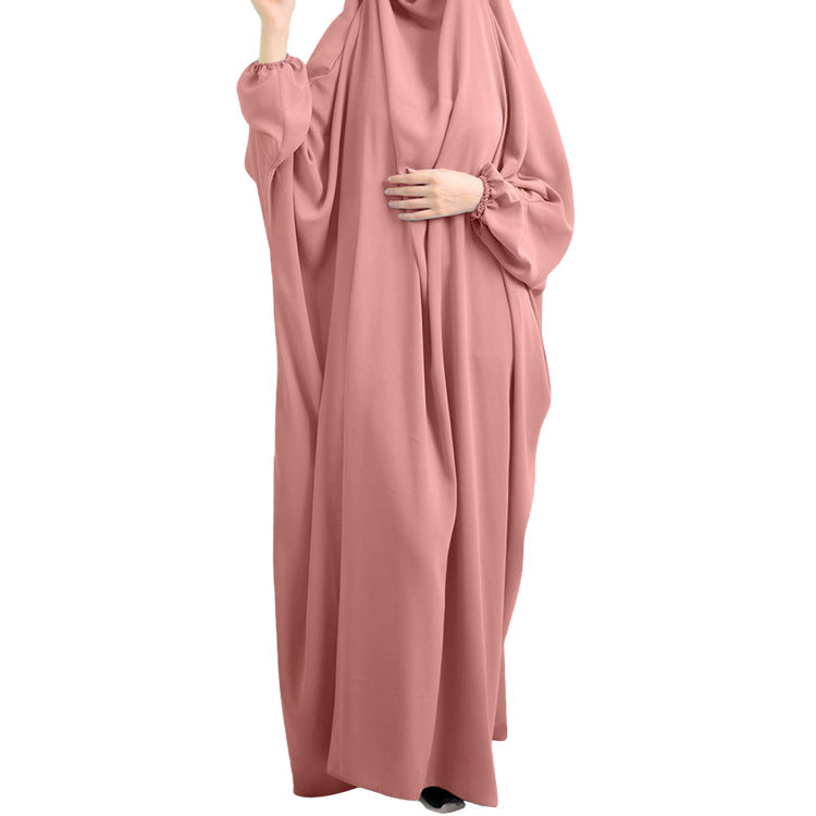 Jilbab Femme 2 pièces – Khimar long + Abaya ample | Tissu léger & couvrant | Disponible en plusieurs couleurs