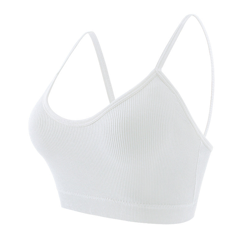 Brassière Femme Côtelée à Bretelles Fines – Confort Ultra & Look Minimal