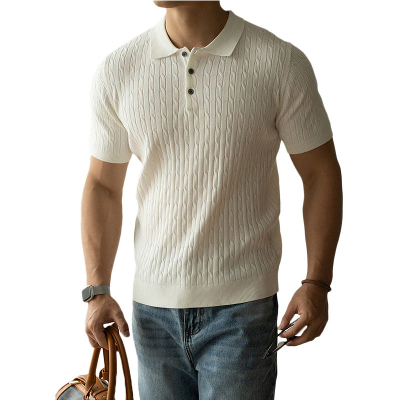 Polo Premium Homme – Tricot Côtelé & Coupe Ajustée | Style Élégant & Moderne 2025
