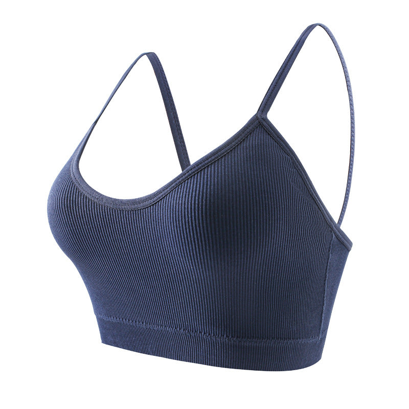 Brassière Femme Côtelée à Bretelles Fines – Confort Ultra & Look Minimal