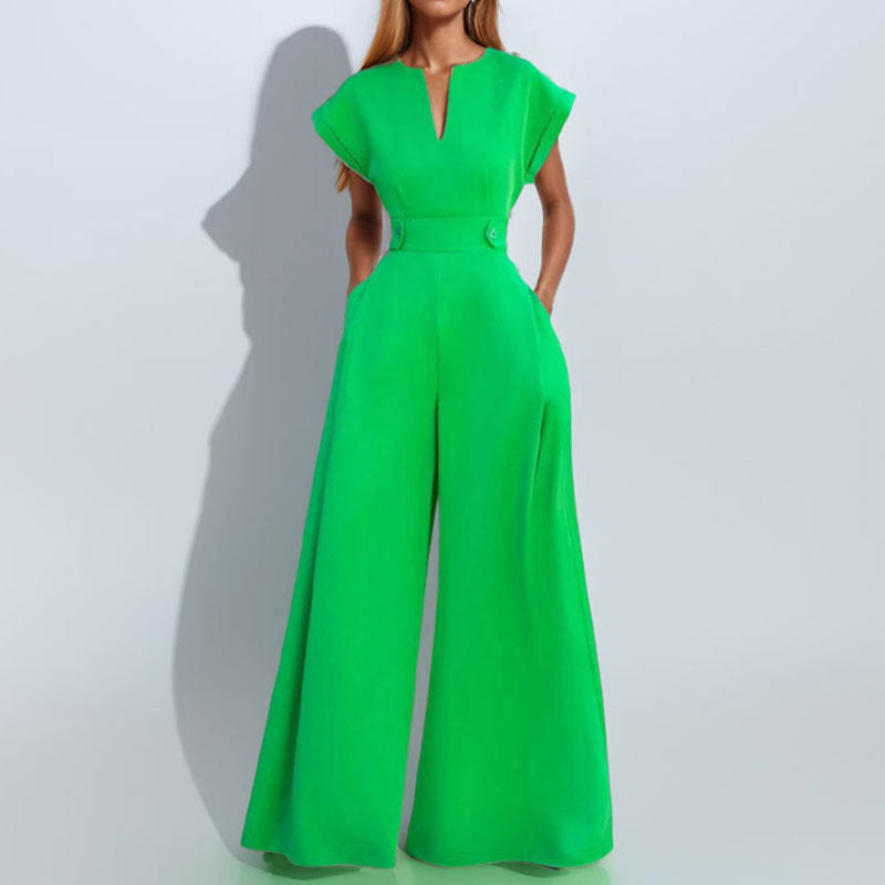Pantalon Large Taille Haute Évasé - Look Chic et Fluide | Mode Femme Été 2025