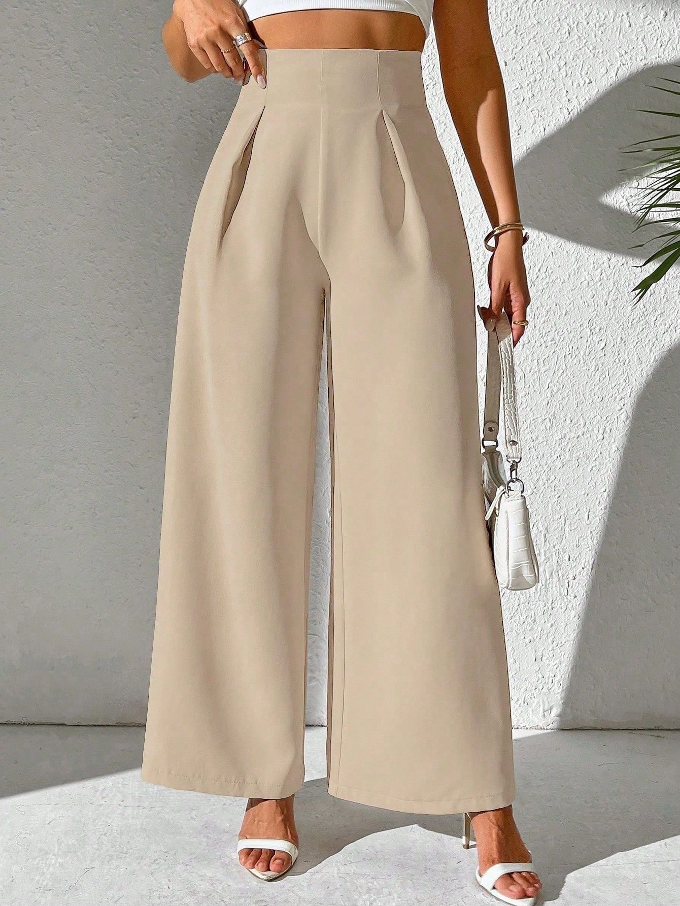 Pantalon Femme Taille Haute Fluide – Chic & Confort Été