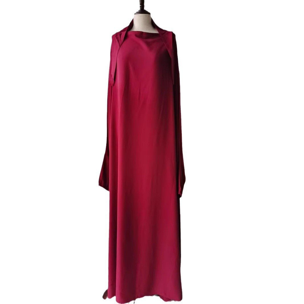 Jilbab Femme 2 pièces – Khimar long + Abaya ample | Tissu léger & couvrant | Disponible en plusieurs couleurs
