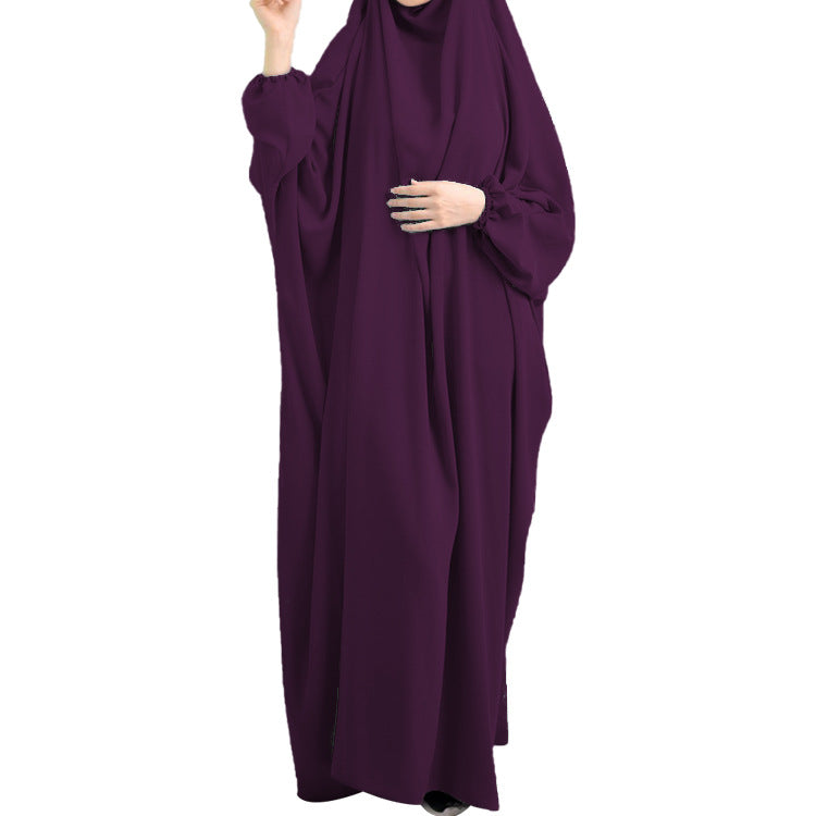 Jilbab Femme 2 pièces – Khimar long + Abaya ample | Tissu léger & couvrant | Disponible en plusieurs couleurs