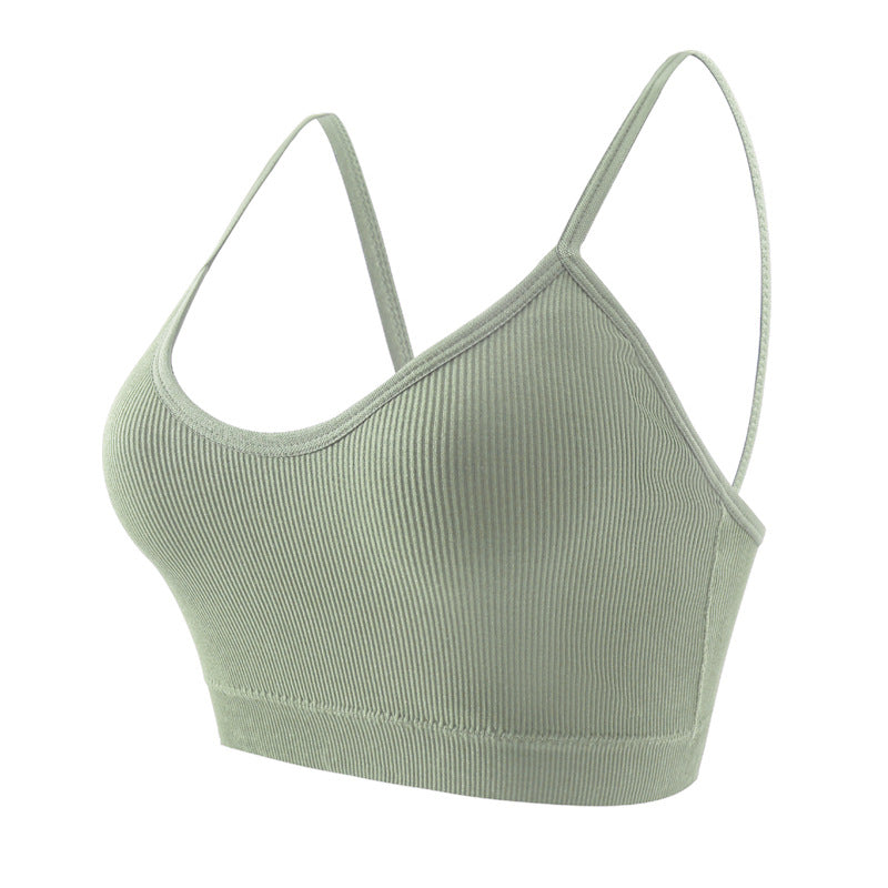 Brassière Femme Côtelée à Bretelles Fines – Confort Ultra & Look Minimal