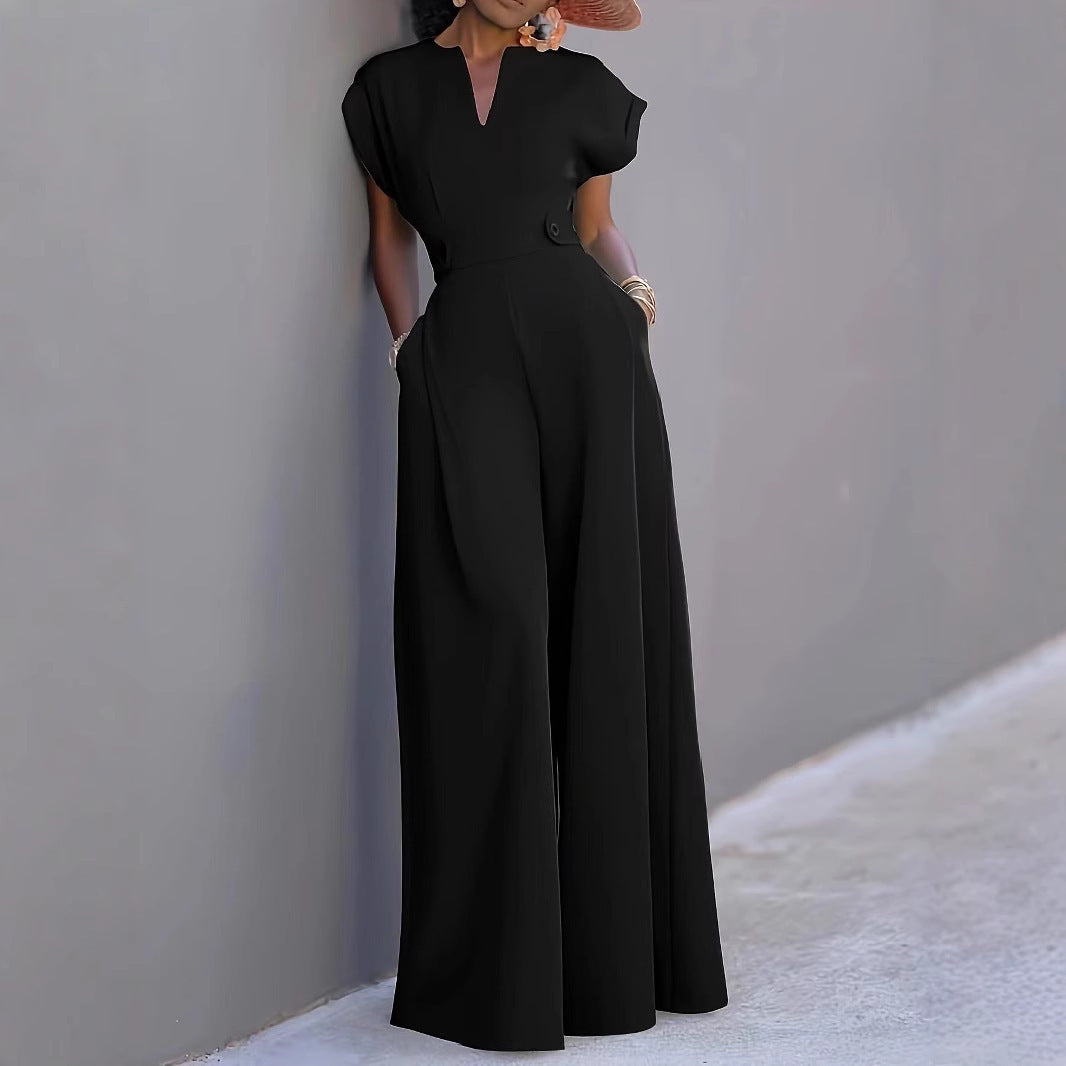 Pantalon Large Taille Haute Évasé - Look Chic et Fluide | Mode Femme Été 2025