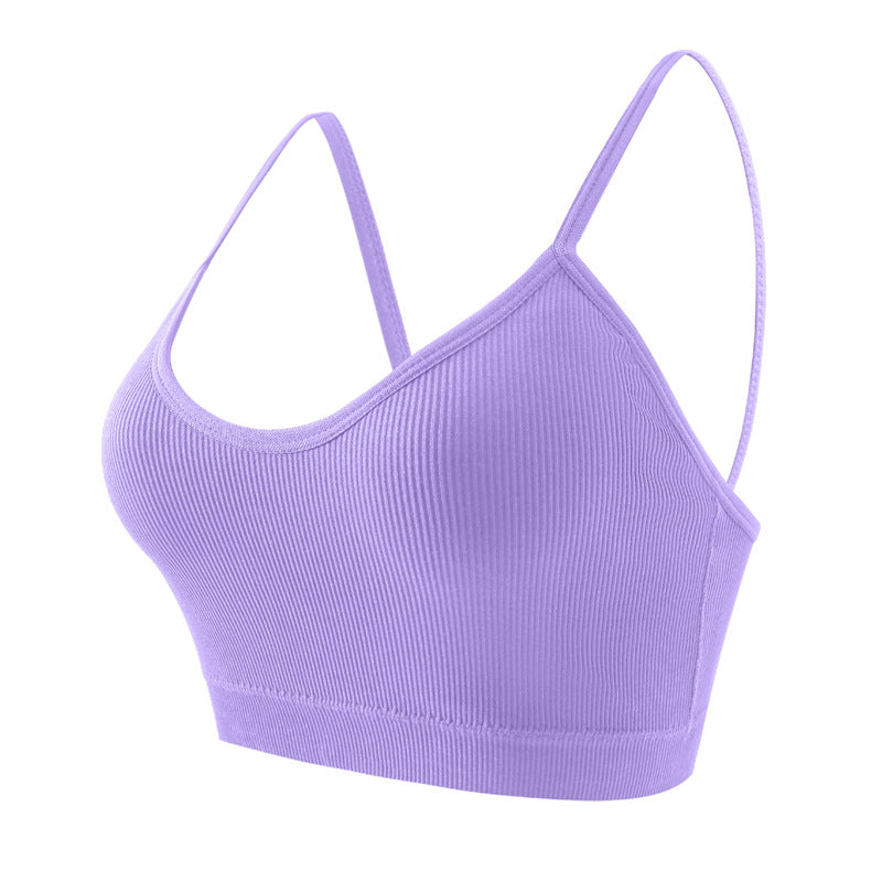 Brassière Femme Côtelée à Bretelles Fines – Confort Ultra & Look Minimal