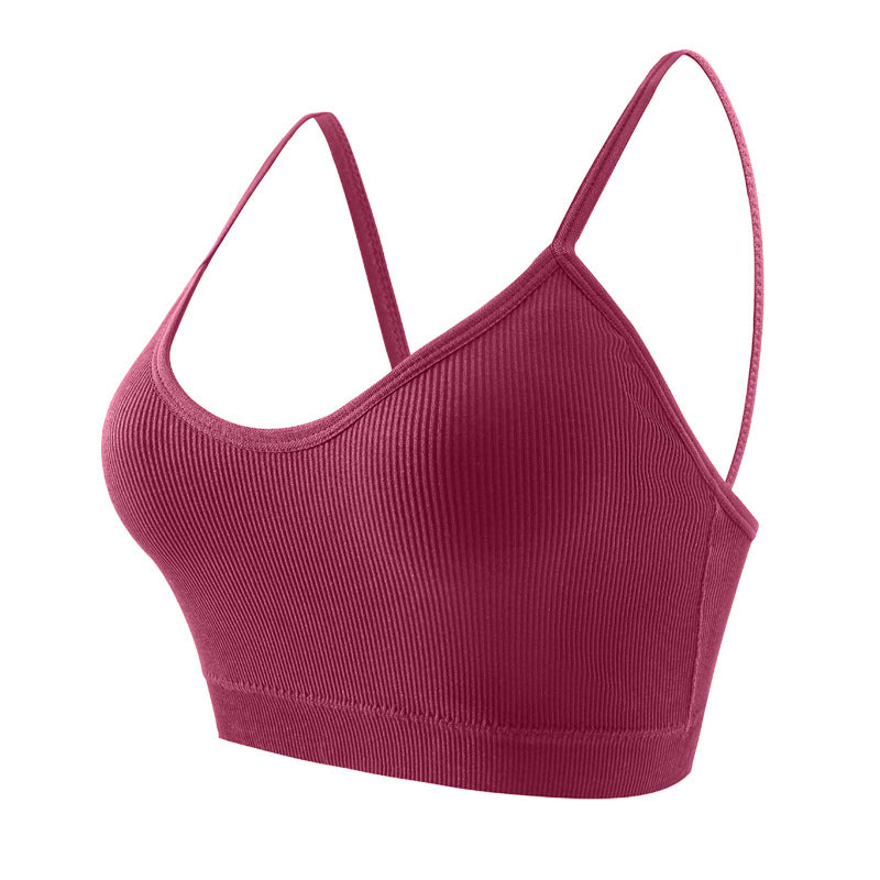 Brassière Femme Côtelée à Bretelles Fines – Confort Ultra & Look Minimal
