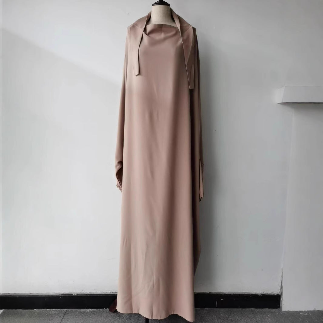 Jilbab Femme 2 pièces – Khimar long + Abaya ample | Tissu léger & couvrant | Disponible en plusieurs couleurs