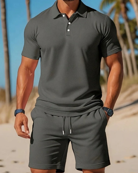 Ensemble Polo + Short Homme – Style Plage & Détente | Look Estival 2025