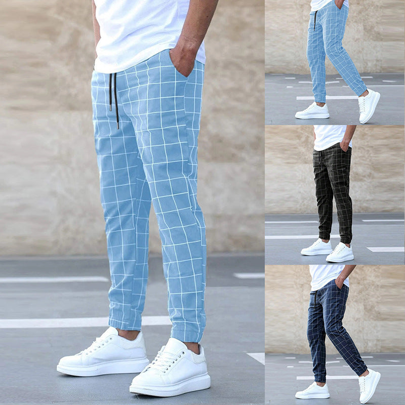 Pantalon Jogger Homme à Carreaux – Décontracté & Tendance, Coupe Slim, Multi-Couleurs