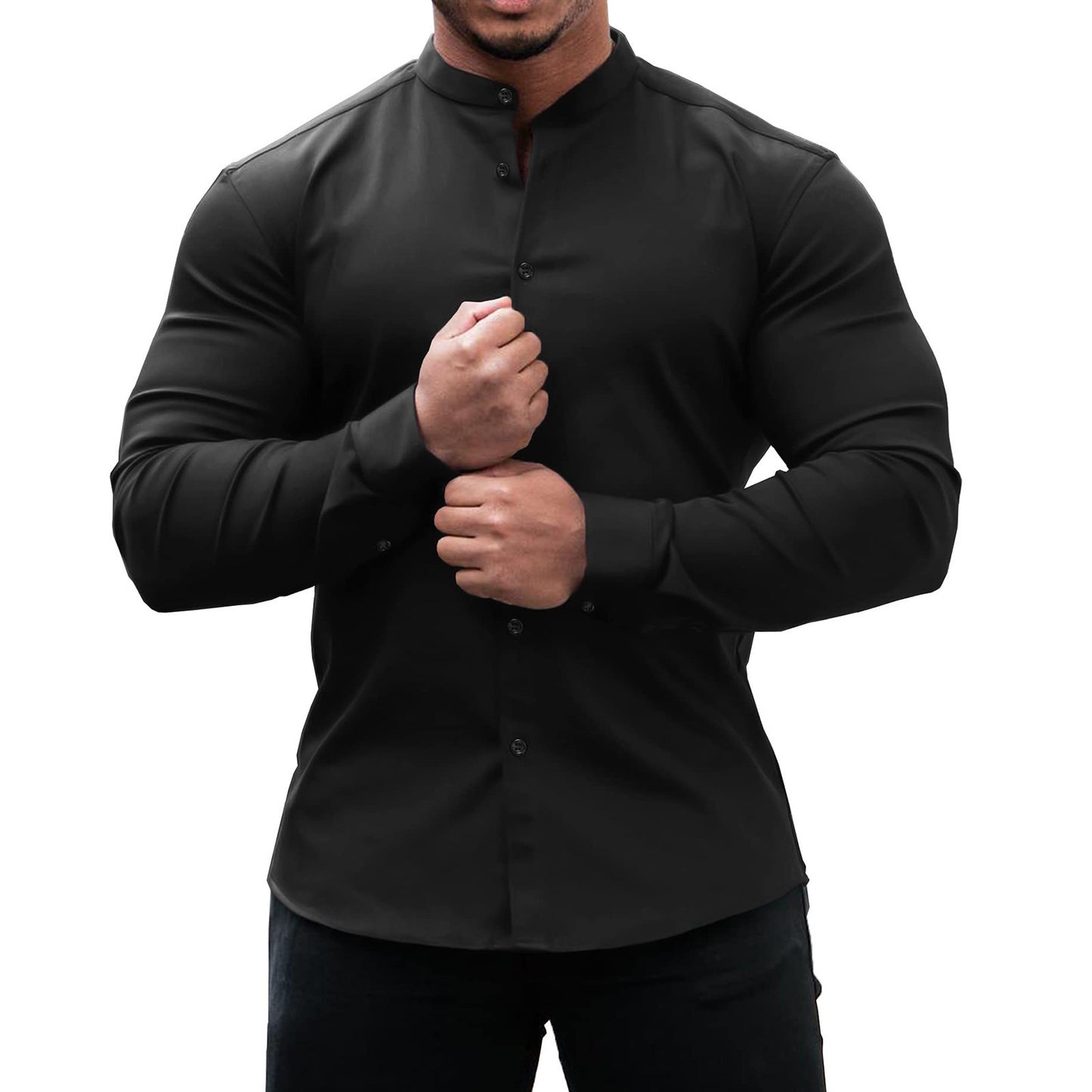 CHEMISE HOMME COL MANDARIN – STYLE ÉLÉGANT ET MODERNE