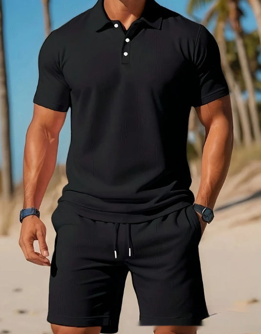 Ensemble Polo + Short Homme – Style Plage & Détente | Look Estival 2025