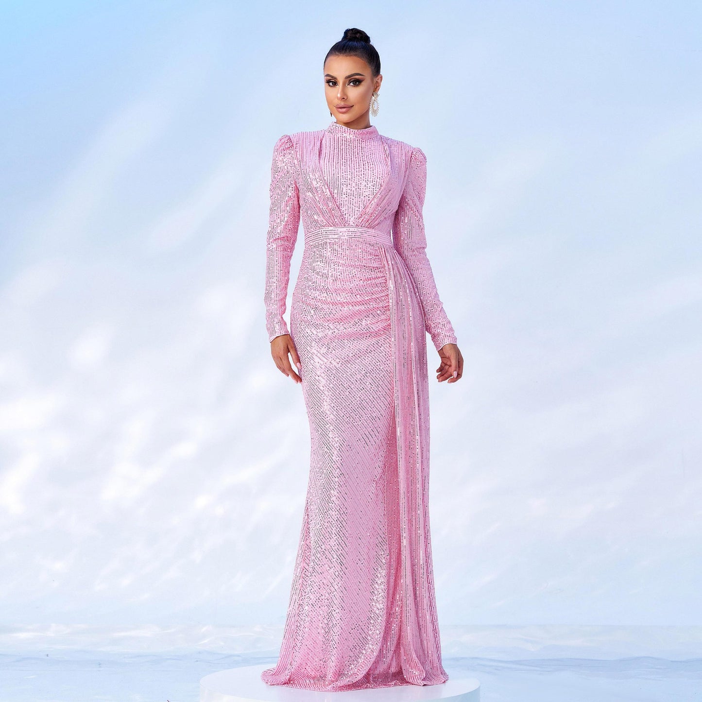 Robe Longue de Soirée à Sequins – Élégance & Glamour Haute Coutures