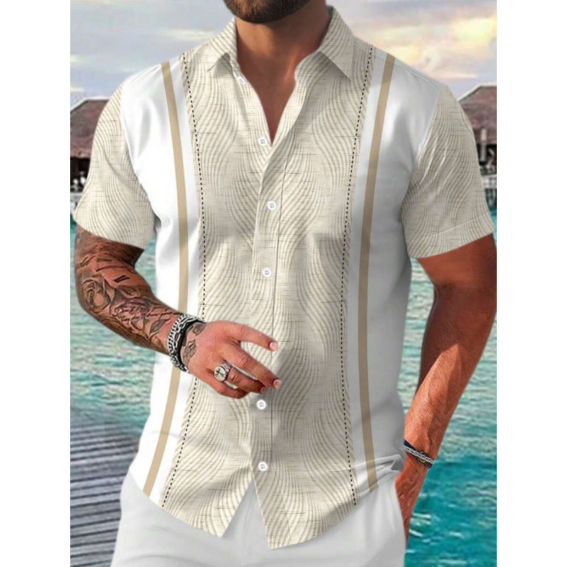 Chemise à Motifs Élégants pour Homme – Style Décontracté et Raffiné