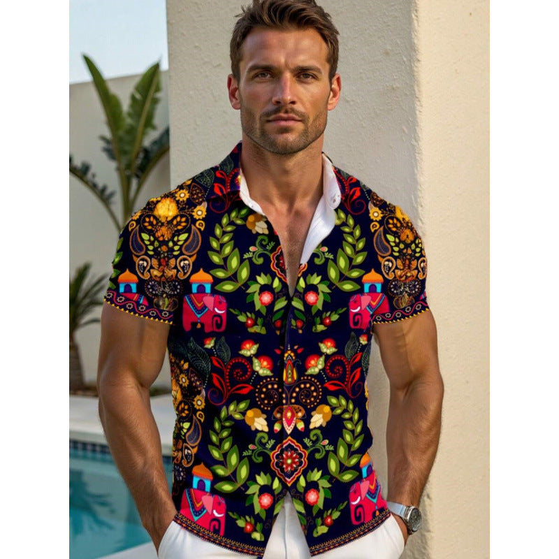Chemise à Motifs Élégants pour Homme – Style Décontracté et Raffiné