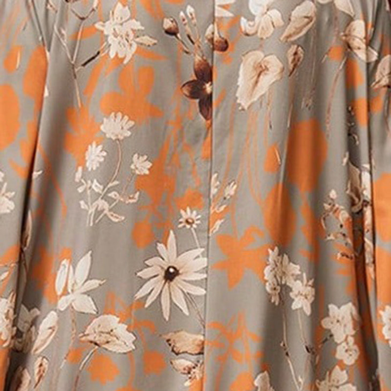 Robe Caftan Chic à Broderies Orientales - Écru & Marron