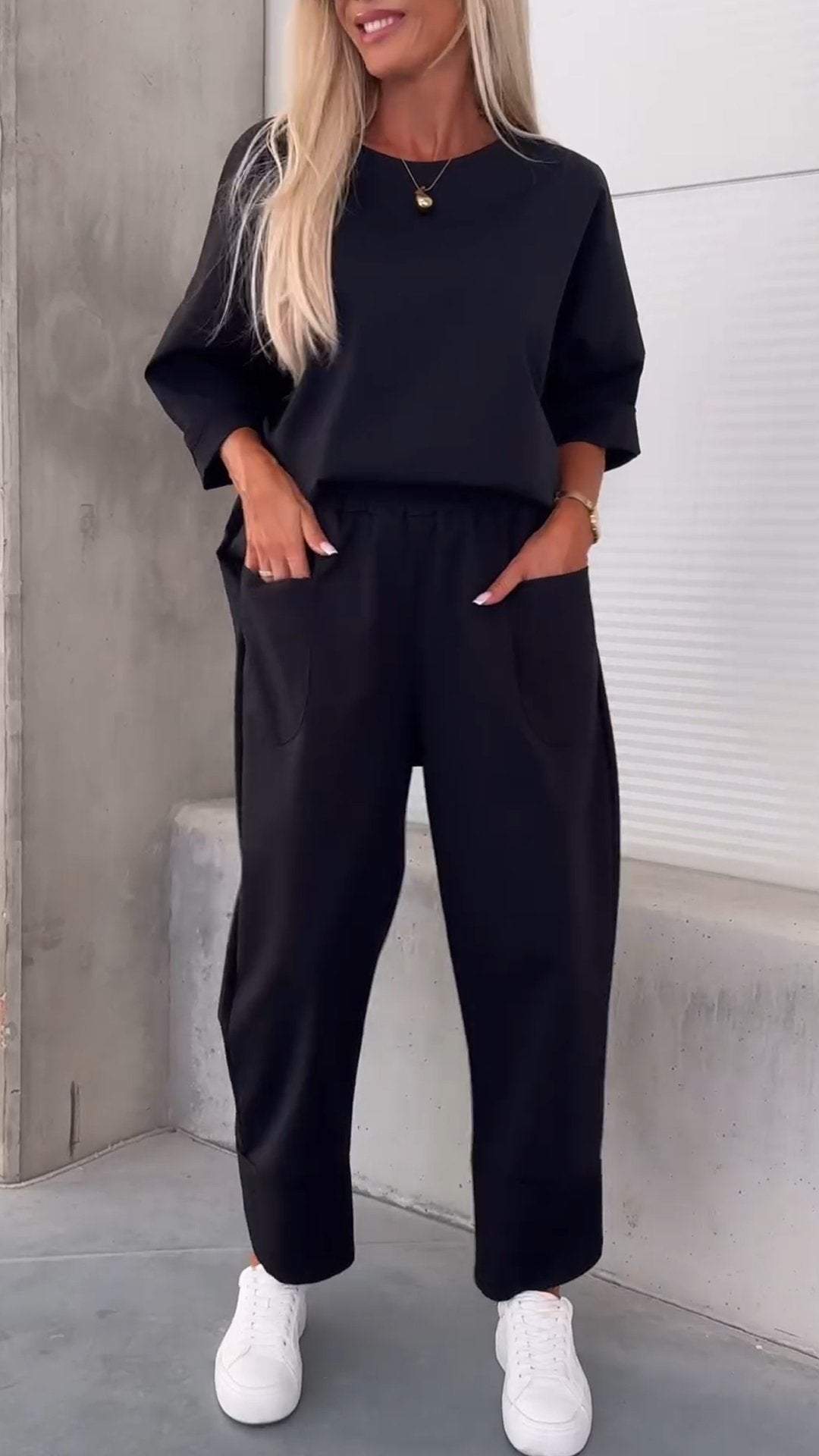 Ensemble loose femme 2 pièces – style minimal chic & confort absolu