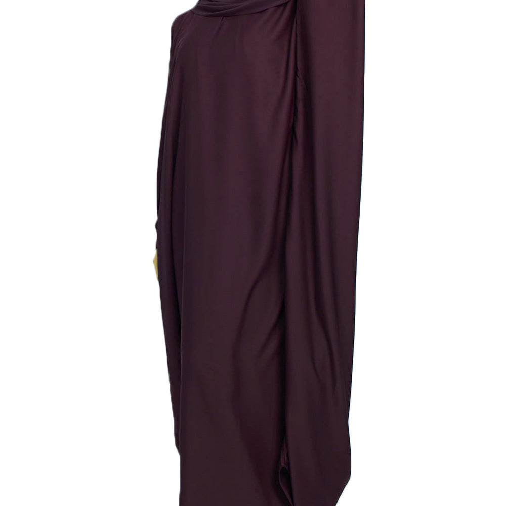 Abaya Papillon Satinée – Magenta Royal | Look Luxe & Fluide