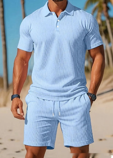 Ensemble Polo + Short Homme – Style Plage & Détente | Look Estival 2025