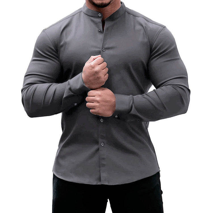 CHEMISE HOMME COL MANDARIN – STYLE ÉLÉGANT ET MODERNE