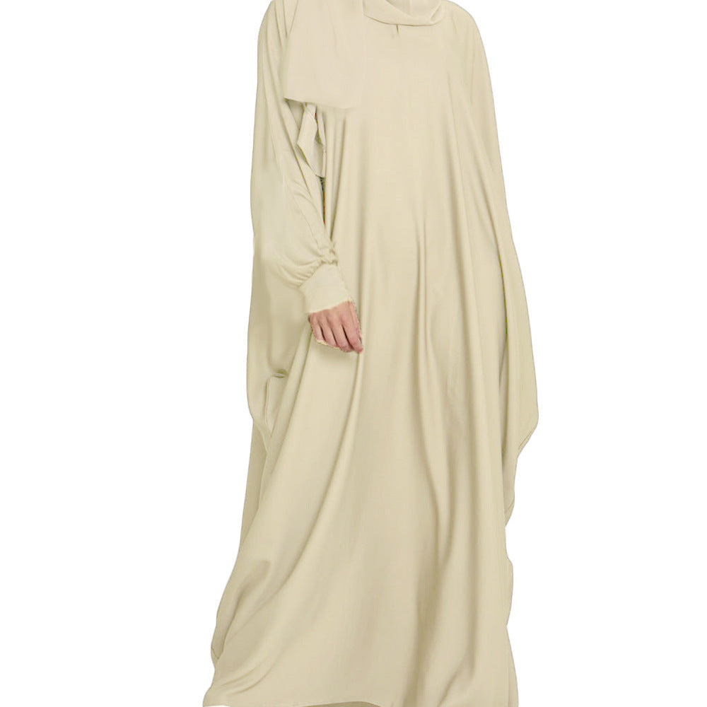 Abaya Papillon Satinée – Magenta Royal | Look Luxe & Fluide
