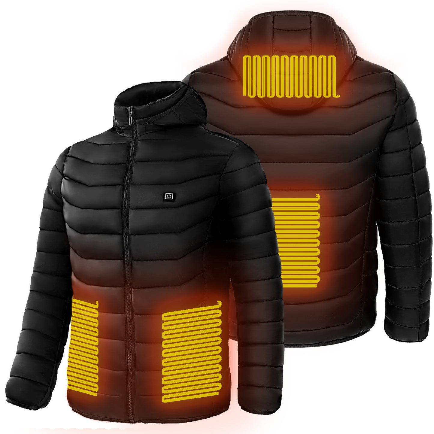 Veste chauffante électrique unisexe – Doudoune chauffée USB avec zones de chaleur, hiver & outdoor