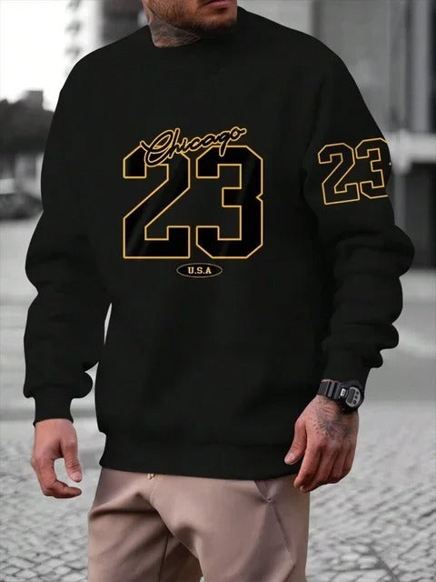 Sweat-Shirt Homme "Chicago 23" – Style Urbain & Sportif