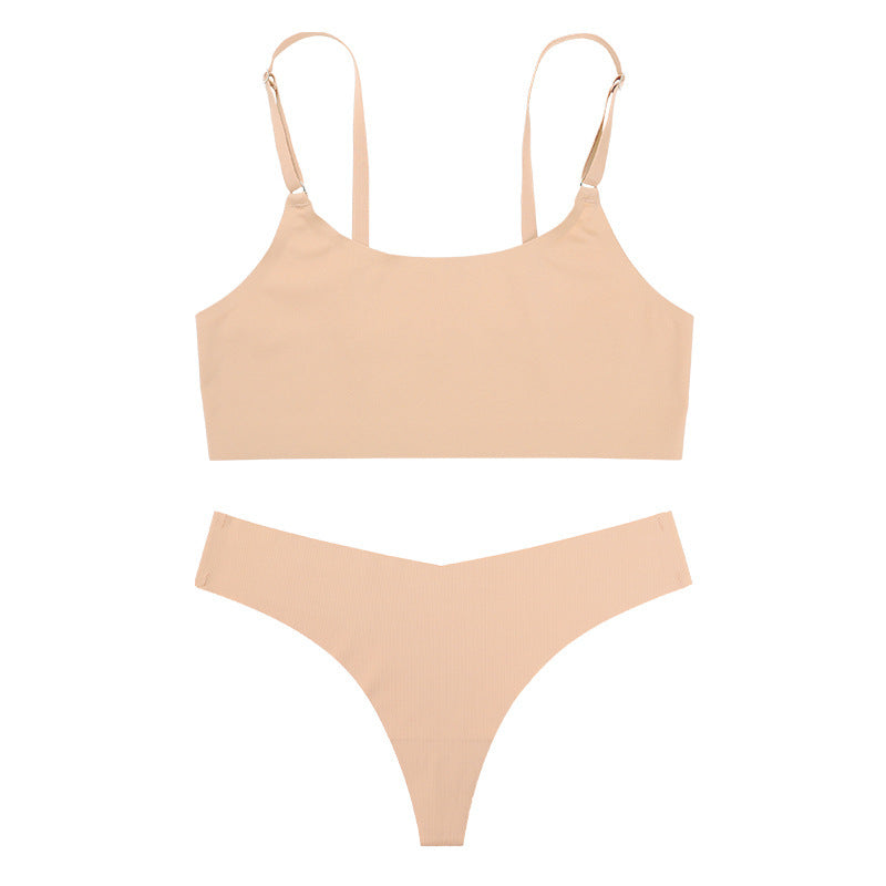 Ensemble Lingerie Sans Couture – Brassière Confort + String Taille Haute Sexy