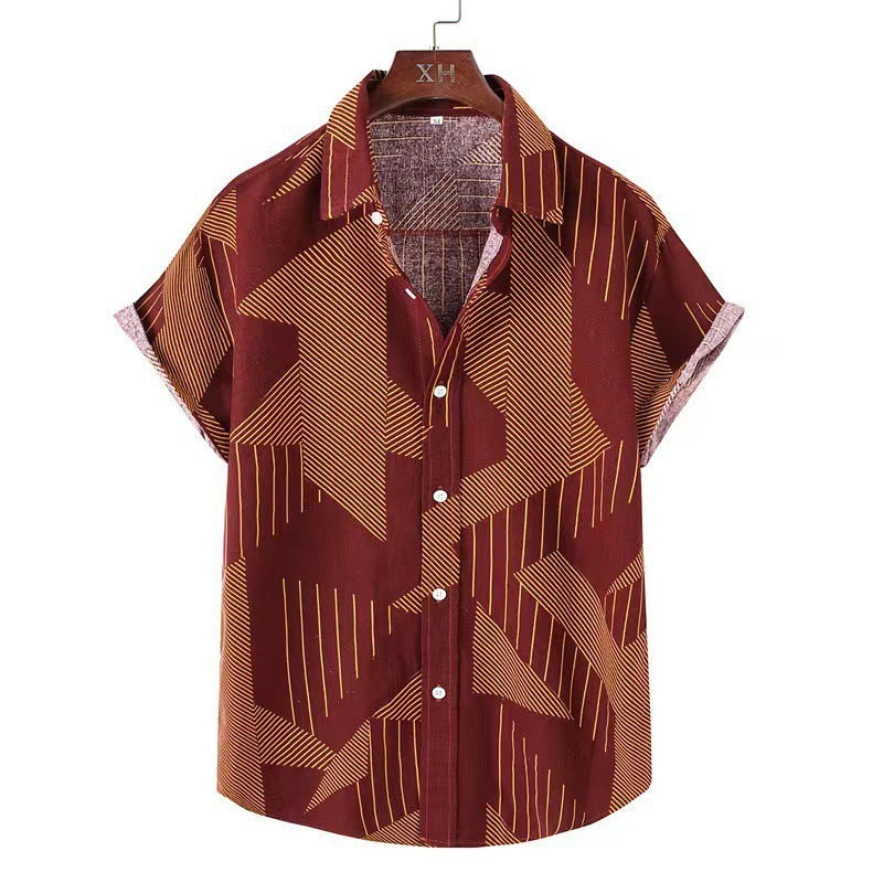 Chemise homme imprimée ethnique – Style oversize & tendance été