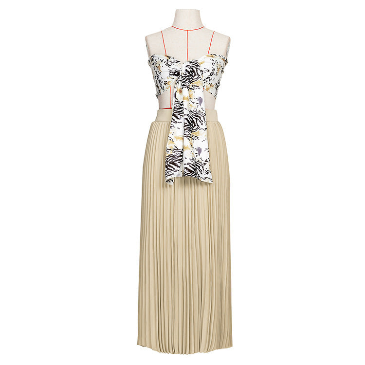 Ensemble Bustier & Jupe Plissée - Chic Estival