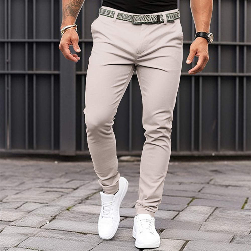 Pantalon Slim Fit Homme – Blanc Élégant