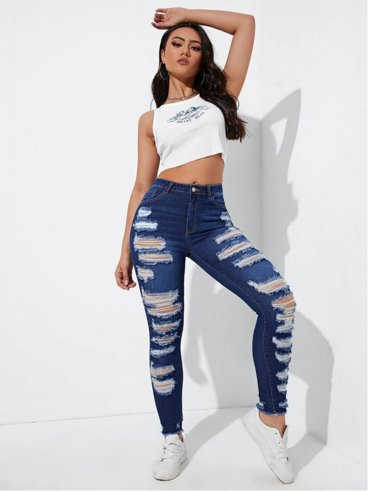 Jean Déchiré Skinny Femme – Streetwear Premium
