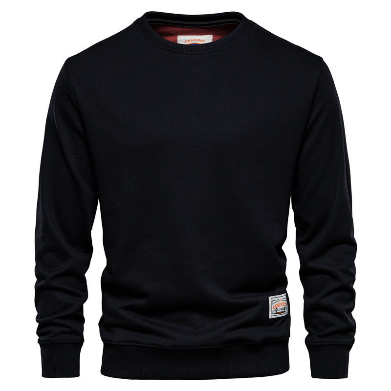 Sweat homme uni coupe droite, confortable et tendance casual