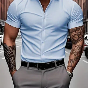 Chemise Sculptée Premium - Style Cintré Luxe | Look Viril Élégant