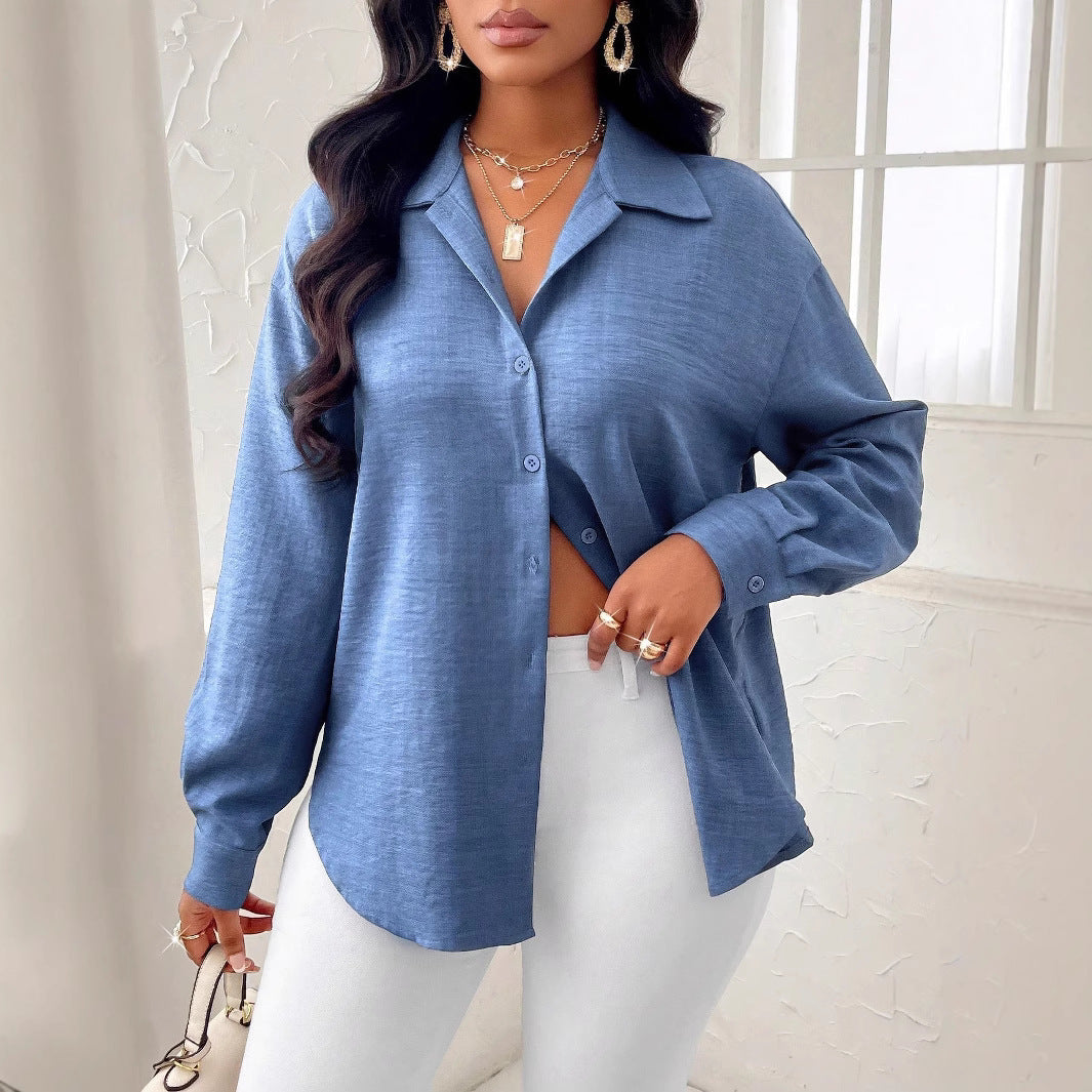 Chemisier Femme Élégant Croisé – Manches Longues, Col V Chic