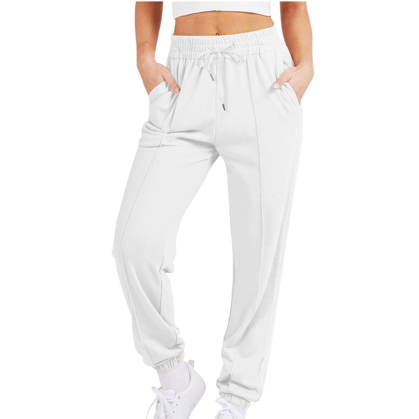 Pantalon Jogger Femme – Taille Élastique & Cordon | Pantalon de Sport Décontracté Streetwear