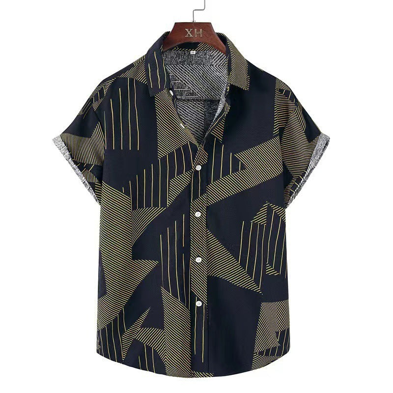 Chemise homme imprimée ethnique – Style oversize & tendance été