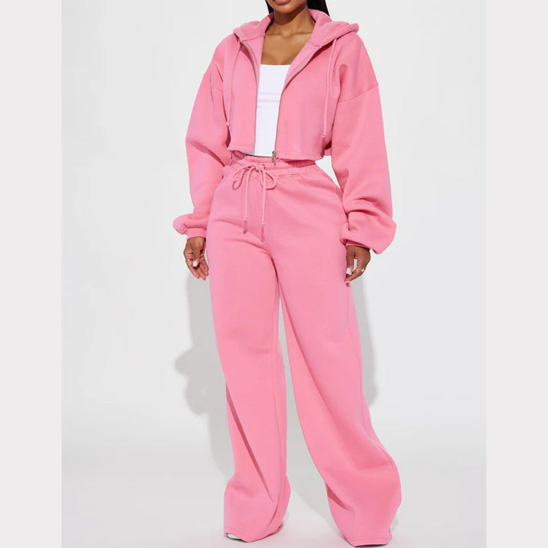 Ensemble Streetwear Chic – Crop Top & Pantalon Large