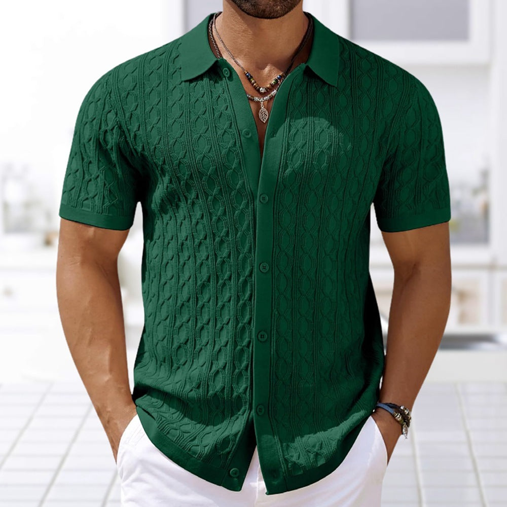 Chemise Tricotée Homme – Élégance Décontractée