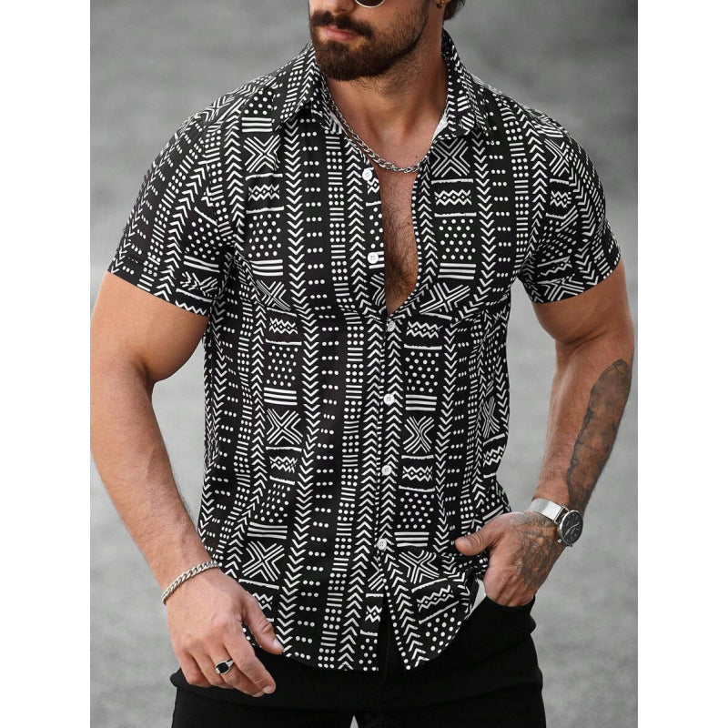 Chemise à Motifs Élégants pour Homme – Style Décontracté et Raffiné