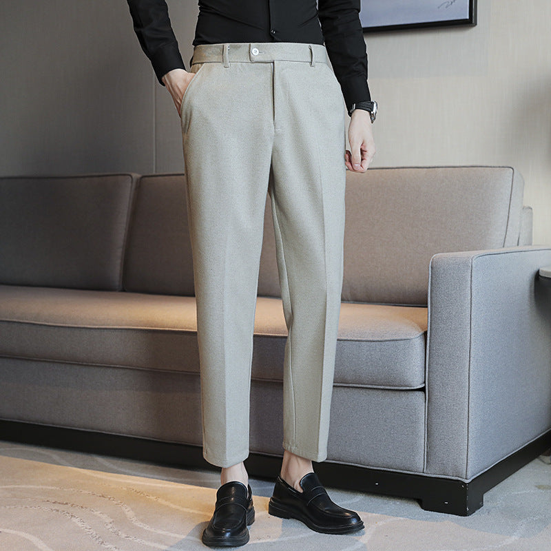 Pantalon Décontracté Homme Chic – Taille Élastique, Coupe Ajustée | Look Tendance Minimaliste