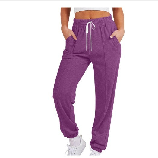 Pantalon Jogger Femme – Taille Élastique & Cordon | Pantalon de Sport Décontracté Streetwear