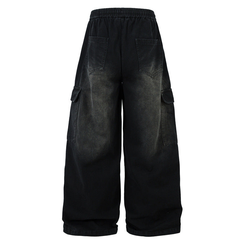 Pantalon Cargo Large Rétro Streetwear Unisexe